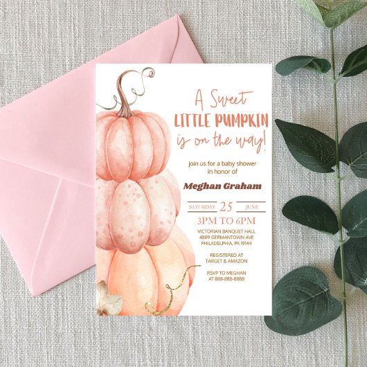 A Sweet Little Pumpkin Is On The Way! Baby Shower Einladung