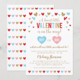 A Sweet little VALENTINE Gender Reveal Einladung