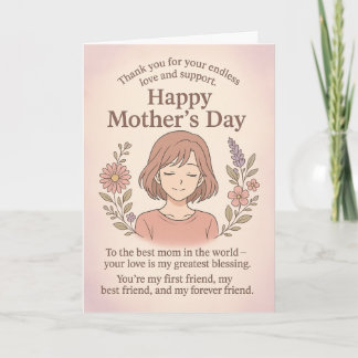 A sweet Mother's Day greeting card - thank you to  Dankeskarte