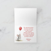 A Sweet Mouse and Cupcake Thank You Note Dankeskarte (Innenseite)