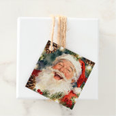 A Sweet Old-Fashioned Santa | Vintage Christmas Geschenkanhänger (Beispiel)