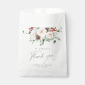 A Sweet Thank You Elegant Festive Floral Wedding Geschenktütchen (Vorderseite)