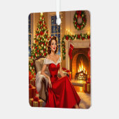 A Sweet Vintage Christmas Ornament Aus Metall (Vorderseite links)