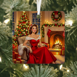 A Sweet Vintage Christmas Ornament Aus Metall