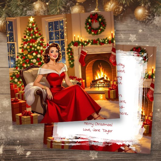 A Sweet Vintage Christmas Personalized Feiertagskarte