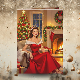 A Sweet Vintage Christmas Personalized Feiertagskarte