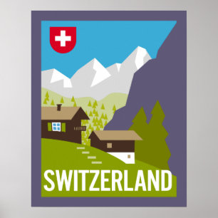 A Switzerland Reiseplakat Poster