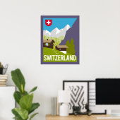 A Switzerland Reiseplakat Poster (Heimbüro)