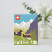 A Switzerland Reiseplakat Postkarte (Stehend Vorderseite)