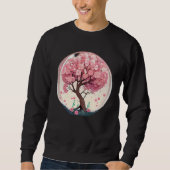 A Symbolic and Meaningful Pink Cherry Blossom Tree Sweatshirt (Vorderseite)