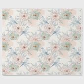 A symphony of song and petals pattern geschenkpapier (Flach)