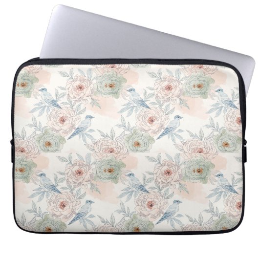 A symphony of song and petals pattern laptopschutzhülle (Vorderseite)
