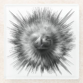 A-Synchronous Ethereal Clouds Glass Untersetzer (Vorderseite)