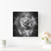 A-Synchronous Ethereal Clouds Wall Clock Quadratische Wanduhr (Zuhause)