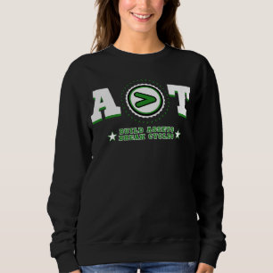 A > T Quiet Wealth, Loud Message Investor Flex Sweatshirt