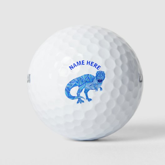 A T-Rex Dinosaur farbiges prähistorisches Tier Golfball (Vorderseite)