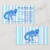 A T-Rex Dinosaurier farbenfrohe prähistorische Str Visitenkarte (Vorne/Hinten)