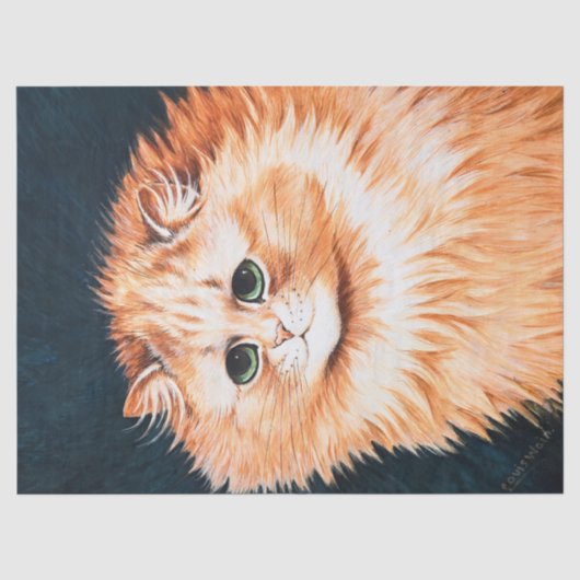 A Tabby Cat von Louis Wain Seidenpapier (Vorderseite)