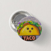 A Taco Kawaii Button (Vorne & Hinten)