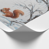 A Tale Between Branches and Snowflakes Geschenkpapier (Ecke)