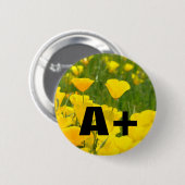 A+ Tasten Mohnblume Blume Garden Meadow Button (Vorne & Hinten)