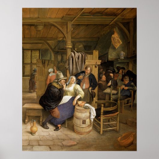 A Tavern Interior with Card Players Poster (Vorne)