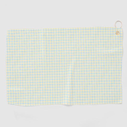 A tea towel with a grid pattern in light blue  golfhandtuch (Horizontal)