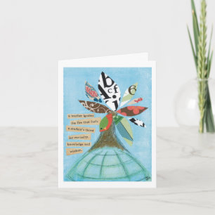 A teacher ignites the fire note card feiertagskarte