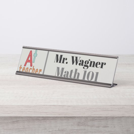A+Teacher: Namensklassenschreibplatte hinzufügen Schreibtischnamensplakette (Vorderseite )