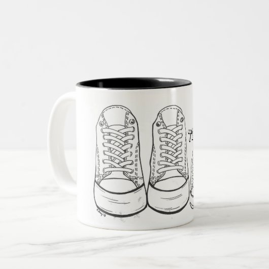 A+ Teacher School Bildung Sneakers Geschenk Tasse (Vorderseite Links)