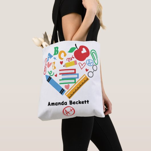 A+ Teacher School Supplies Tote Tasche (Von Nahem)