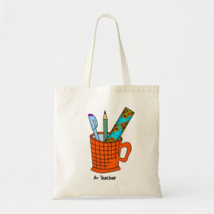 A + Teacher Tote Bag   Geschenk für Lehrer Tragetasche