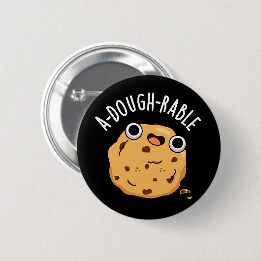 A-Teig-Rasen Funny Cookie Pun Dark BG Button (Vorne & Hinten)