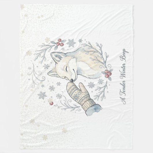 A Tender Winter Boop Fleecedecke (Vorderseite)