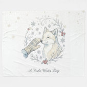 A Tender Winter Boop Fleecedecke (Vorderseite (Horizontal))