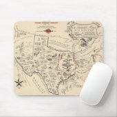 A Texan's Map of the United Staaten (of Texas) Mousepad (Mit Mouse)