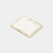 A Texan's Map of the United Staaten (of Texas) Post-it Klebezettel (angewinkelt)