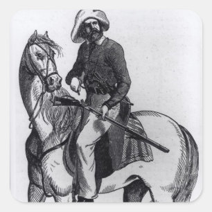 A Texas Ranger Quadratischer Aufkleber