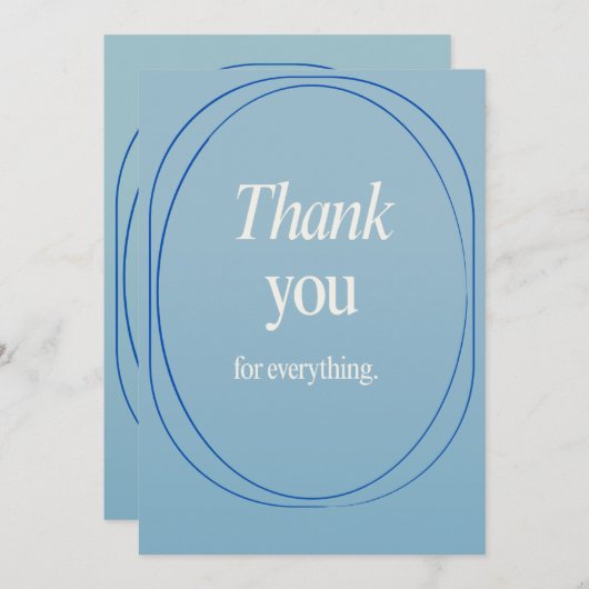 A thank you card for different occasions in blue dankeskarte (Vorne/Hinten)
