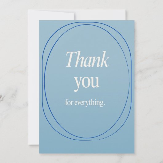 A thank you card for different occasions in blue dankeskarte (Vorderseite)