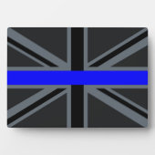 A Thin Blue Line Union Jack Fotoplatte (Vorderseite)