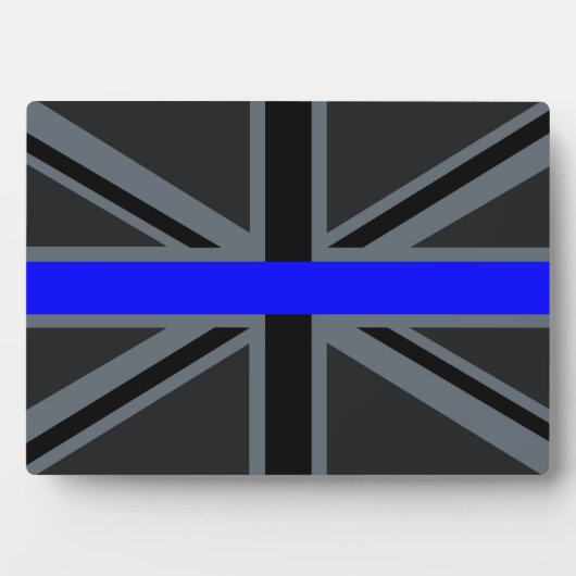 A Thin Blue Line Union Jack Fotoplatte (Vorderseite)