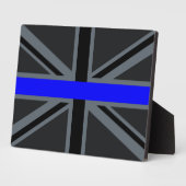 A Thin Blue Line Union Jack Fotoplatte (Seite)
