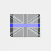A Thin Blue Line Union Jack Post-it Klebezettel (Vorderseite)