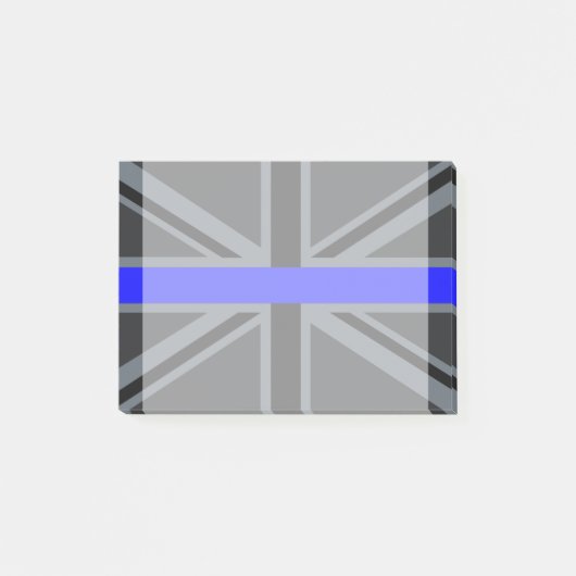 A Thin Blue Line Union Jack Post-it Klebezettel (Vorderseite)