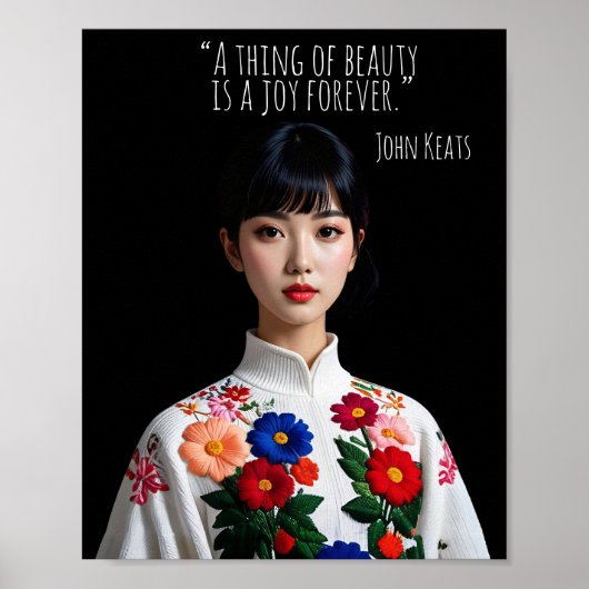 A thing of beauty is a joy forever poster (Vorne)
