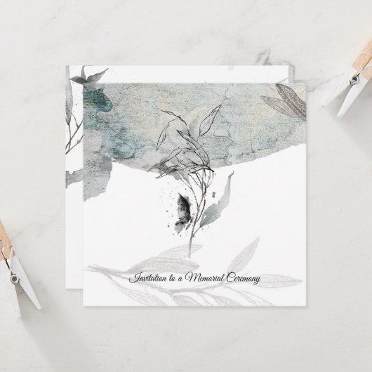 A thoughtfully designed sympathy card einladung (Vorderseite/Rückseite Beispiel)