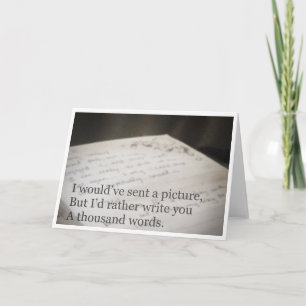A Thousand Words Card Karte