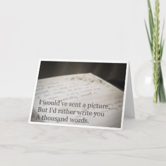 A Thousand Words Card Karte