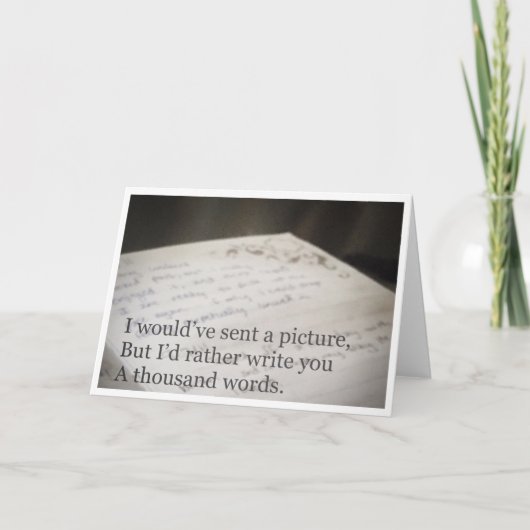 A Thousand Words Card Karte (Vorderseite)